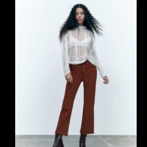 Zara flare cropped jeans
